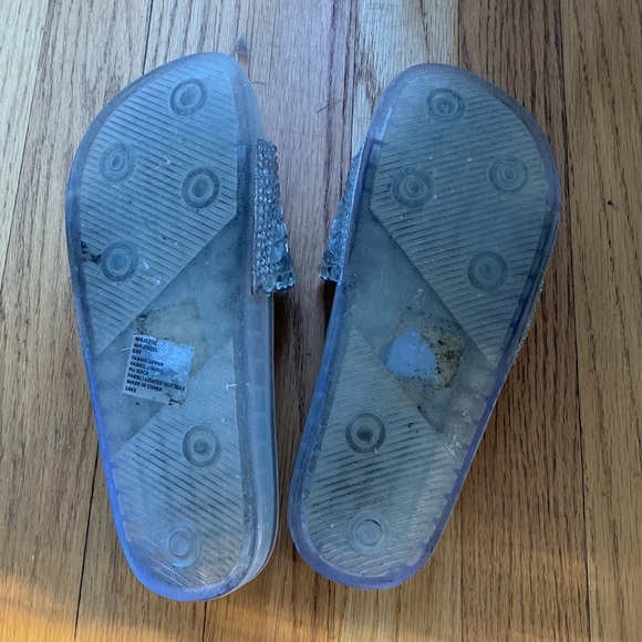 Steve Madden Size 6 Jewel Sparkly Slides Silver - Picture 6 of 11